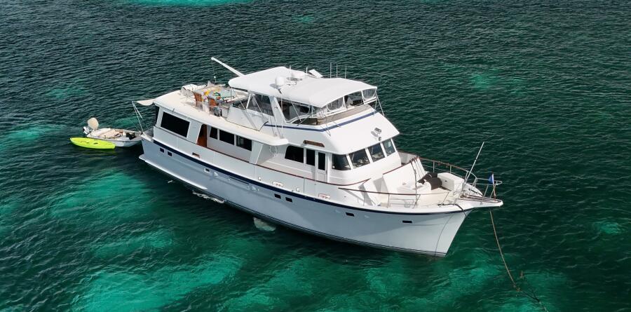 1982 Hatteras LRC 65 ft yacht for sale in Key Biscayne, Florida